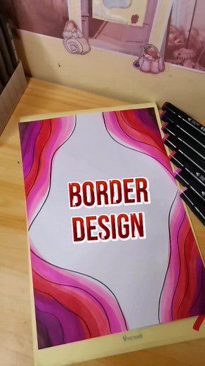 Creative Border Design Ideas Using Markers for Projects and School Artwork