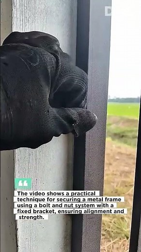 Smart Bolt Locking System for Metal Frame | Simple and Strong Installation Trick