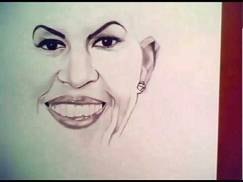 Michelle Obama Drawing by Denzel Seals