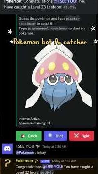 Pokemon bot Ai catcher #pokemon #discord bot #autocatcher #ai #poketwo #pokemonbot #bot #discord