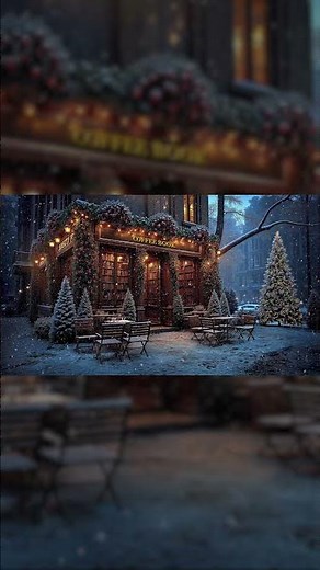 Silent Snowfall Outside a Gothic Library ❄️ Piano & Violin Dark Academia Study Mood