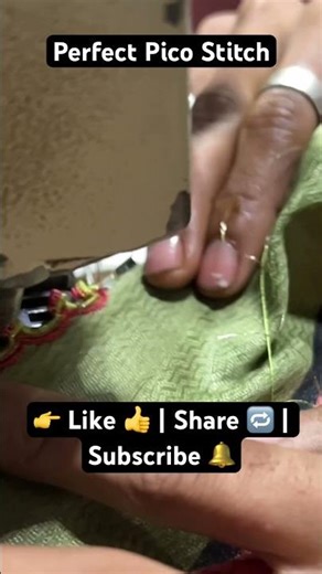 Perfect Pico Stitch | Hand Work Finishing ✂️#PicoStitch#HandStitching#TailoringWork#Shorts#sortsfeed