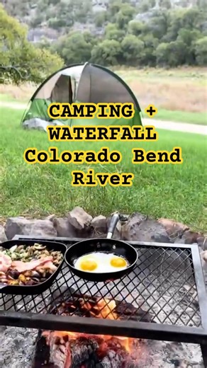 POV: LIVING WATERFALL + CAMPFIRE 🔥🪵🍳🏕️ (ASMR)
