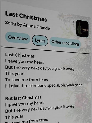 Last Christmas: Ariana Grande Song Lyrics Compilation