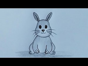 How to draw a rabbit very easy // bunny drawing cute // animal drawing