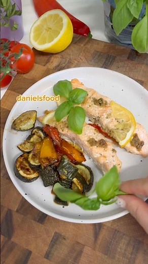 ✨🐟 Oven-Baked Red Fish with Roasted Vegetables #danielasfood #recipe #comfortfood