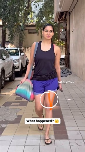 F I L M Y G Y A N on Instagram: "Nikita snapped post her workout 🏋️ and what is that orange bandage? 👀🤔"