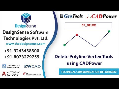 Single pick delete vertex tool in AutoCAD & BricsCAD - enabled by CADPower