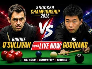🔴 LIVE: Ronnie O'Sullivan vs He Guoqiang | World Snooker Championship 2026 |Live Score & Commentary