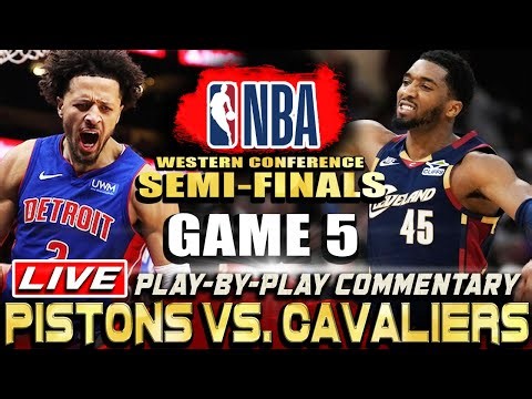 🔴NBA LIVE |Pistons vs Cavaliers Game 5 Commentary & Play-by-play