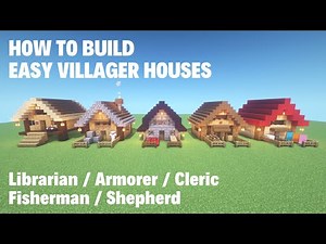 【Minecraft】How To Build Easy Villager Houses【Tutorial】