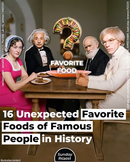 139K views · 2.3K reactions | Some famous people were rather quirky with their choice of foods. | Sunday Roast | Facebook