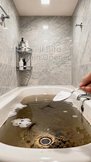 Never call a plumber again!#draincleaner #cleaninghacks #kitchenhacks #bellbirddrainopener #homehack | Bellbird Drain Opener