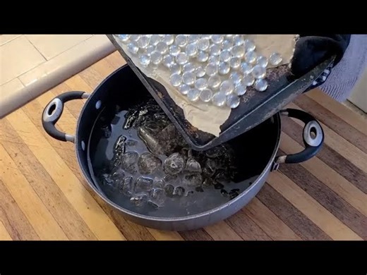 Pour Dollar Store gems into ice water to make jaw dropping home decor (that looks super expensive)