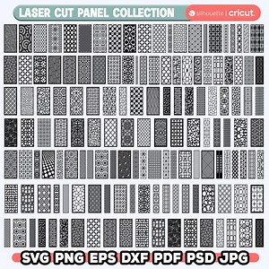 Laser Cut Panels Svg, Cnc Files, Geometric Wood Panel Wall Art, Vector, Panel Dxf, Lightburn Laser Cut Pattern, Instant Download - Etsy