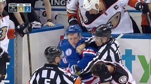 Anaheim Ducks' captain Ryan Getzlaf helps Derek Stepan after he got laid out by Logan Shaw. Hockey is a game of sportsmanship. | NHL Trade Rumors