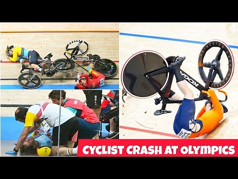 Cycling CRASH at Olympics Velodrome with Nicky Degrendele, Steffie van der Peet & Yuan Liying Injury