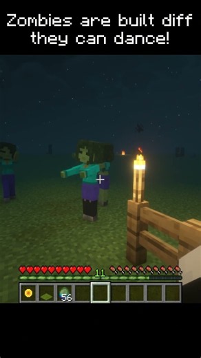 Minecraft Zombies are different, they can dance! #minecraft