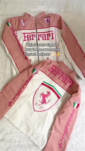 Stylish Ferrari Pink Leather Jackets for F1 Fans
