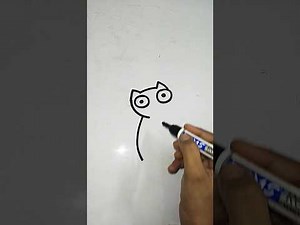 How to draw a cat scratching the wall #howtodraw #kidsdrawing #shorts
