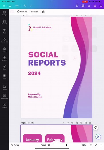 How to make a Social Media report using Canva and Goodnotes😁 #digitalmarketing #canva #goodnotes #tutorial #digitalplanning