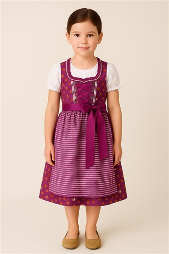Girls Dirndl Dress – Bavarian Oktoberfest Outfit With Blouse & Apron | Traditional German Costume - Etsy