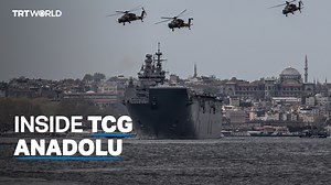 Türkiye's largest warship and the world's first drone carrier, TCG Anadolu has been open to the public in Istanbul. TRT World visited what's considered the latest feat of the Turkish defence industry. | TRT World