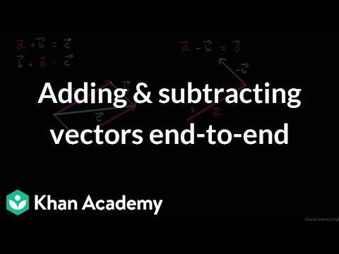 Adding & subtracting vectors end-to-end | Grade 12 | Math | NCERT | Khan Academy (IN accent)