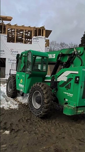 Roof construction telehandler Sunbelt, only way to build a roofing system #construction #home #diy