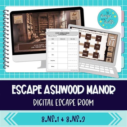 8th Grade Math Digital Escape Room | Rational & Irrational | 8NS