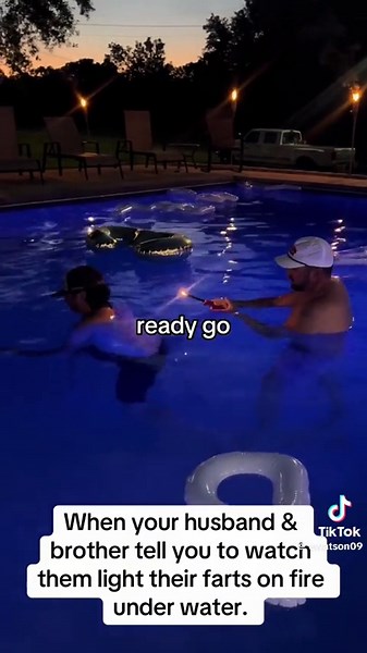 Lighting an underwater fart