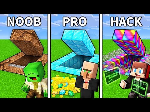 Mikey & JJ: NOOB vs PRO vs HACKER Minecraft Bunker - Maizen