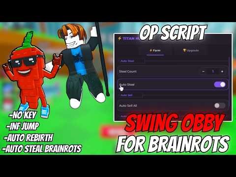 Swing Obby for Brainrots Script 2026 | Auto Steal, Auto Rebirth, inf jump (No Key) | Delta Executor