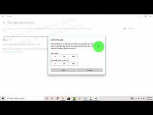 Windows 10 Home : How to change Active hours Windows Update