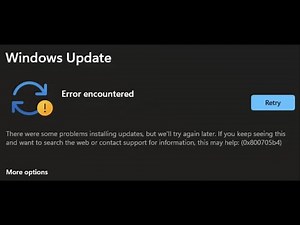 Fix Windows 11 Update Error Code 0x800705b4 There Were Some Problems Installing Updates