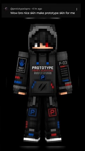 I Made a PROTOTYPE Minecraft Skin! 😱 | Poppy Playtime Minecraft Skin