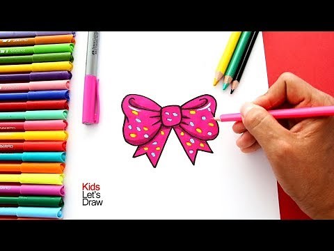 Cómo dibujar un MOÑO o LAZO DE PELO de manera fácil | How to draw a Hair Bow