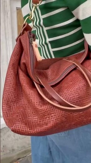 Sorrel Brown Woven Leather Slouch Hobo Bag