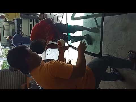 how to install windshield isuzu npr wide