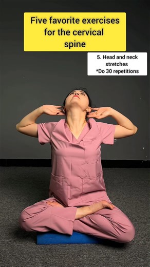 5 powerful cervical spine moves 💥 30 reps each—fix your neck, move better, train with me! #fitness