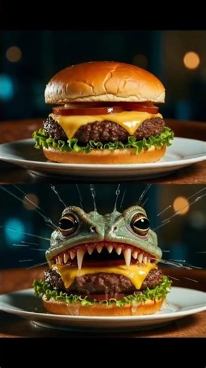 Don't eat this BURGER! 🍔🐸🤢 #Transformation