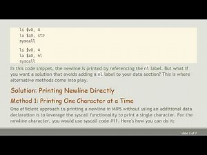 How to Print a Newline in MIPS Assembly Without Modifying the Data Section