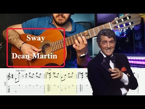 sway by dean Martin (classical guitar finger style Tutorial music sheet & tab)