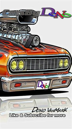 Do you like these? Like n Ask for more. Cartooned Cars 56 corvette 64-66 chevelles #carsbydono