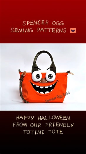 #happyhalloween🎃 from @spencerogg and Tony the Totini Tote Sewing Pattern 😂😀 #happyhalloween #halloween #spookysew | Spencer Ogg