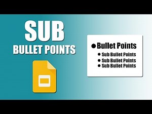 How to create sub bullet points in google slides