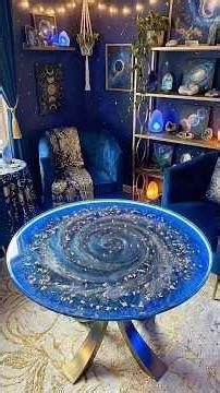 DIY Glowing GALAXY Epoxy Resin Table Pour! 🌌