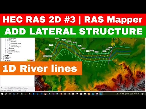 [HEC RAS 2D #3]ADD LATERAL STRUCUTRE | WEIR | LEVEE | 1D RIVER| BANKLINE | FlowPathLine | RAS MAPPER