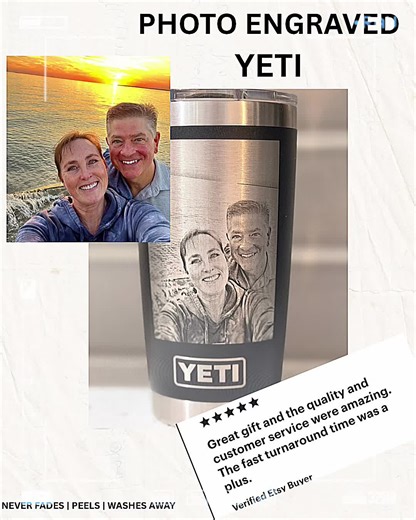Custom YETI engraving https://hastyengravings.etsy.com/listing/1740859909 #customyeti #photogifts #personalizedgifts #personalizedengraving #giftsforhim