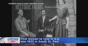 Historic century-old footage shows 1st woman to cast a vote in U.S.